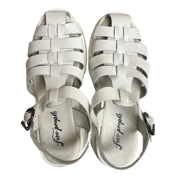 Free People White Fisherman Sandels Size 8.5 - Picture 3 of 5